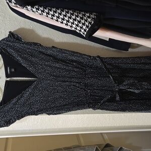 Express Black and White Maxi Dress Wrap Around